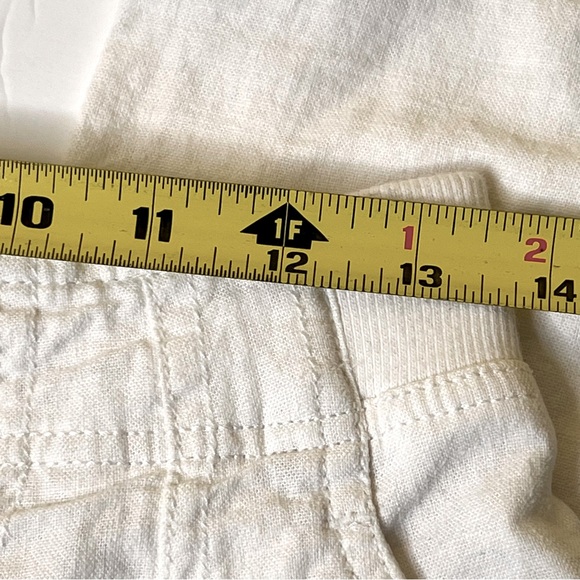 J Jill Linen Blend 55% Capri Crop Pants Part Draw String and Elastic Waist Sz 2P - Picture 10 of 11